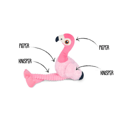 Play Flamingo knuffel met uitleg